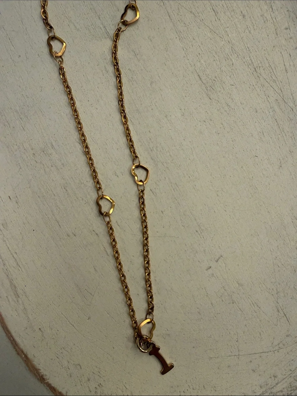 Delicate Gold Heart Link Necklace - Women Jewelry
